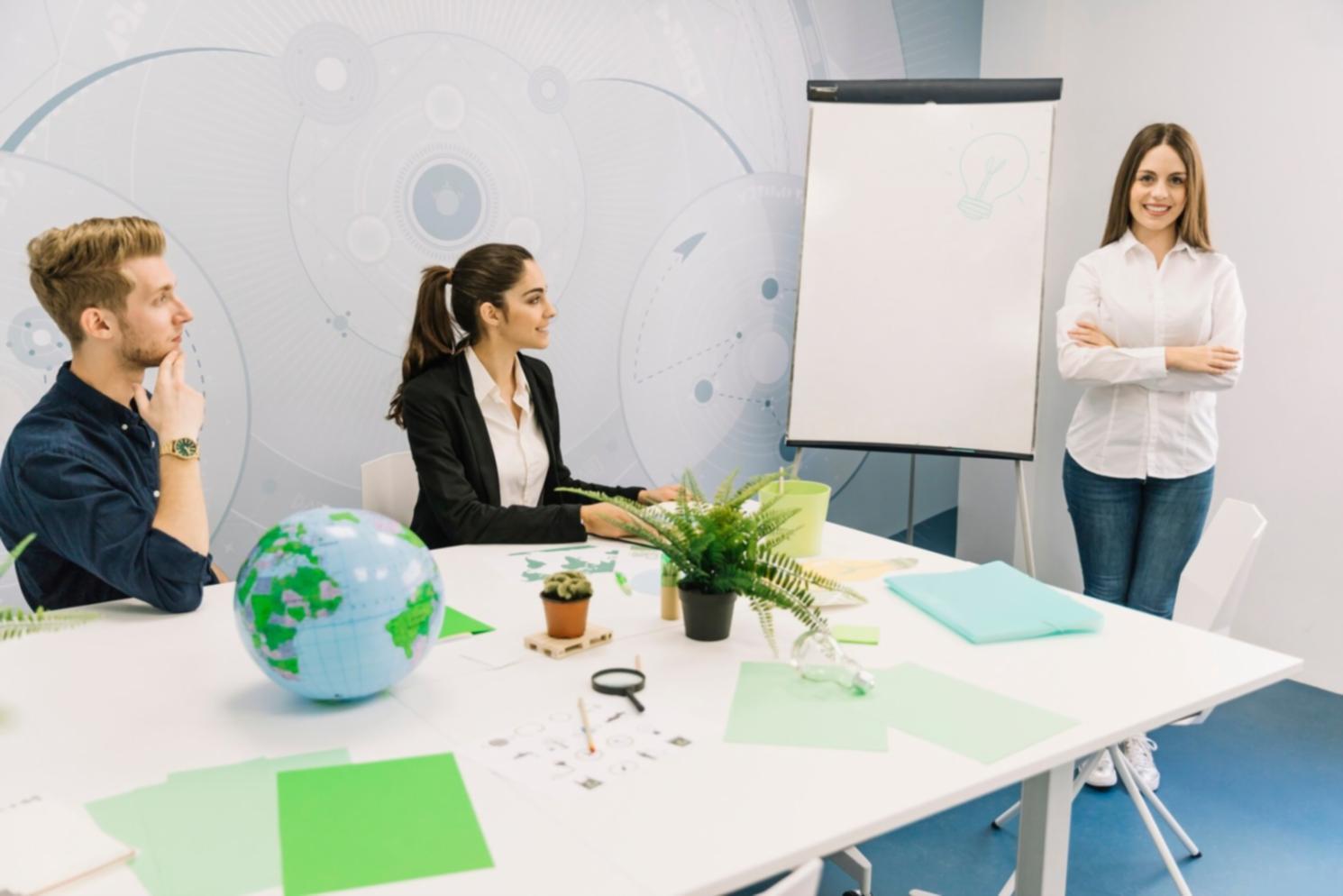 Financial progress measurement workspace with charts and data analysis tools